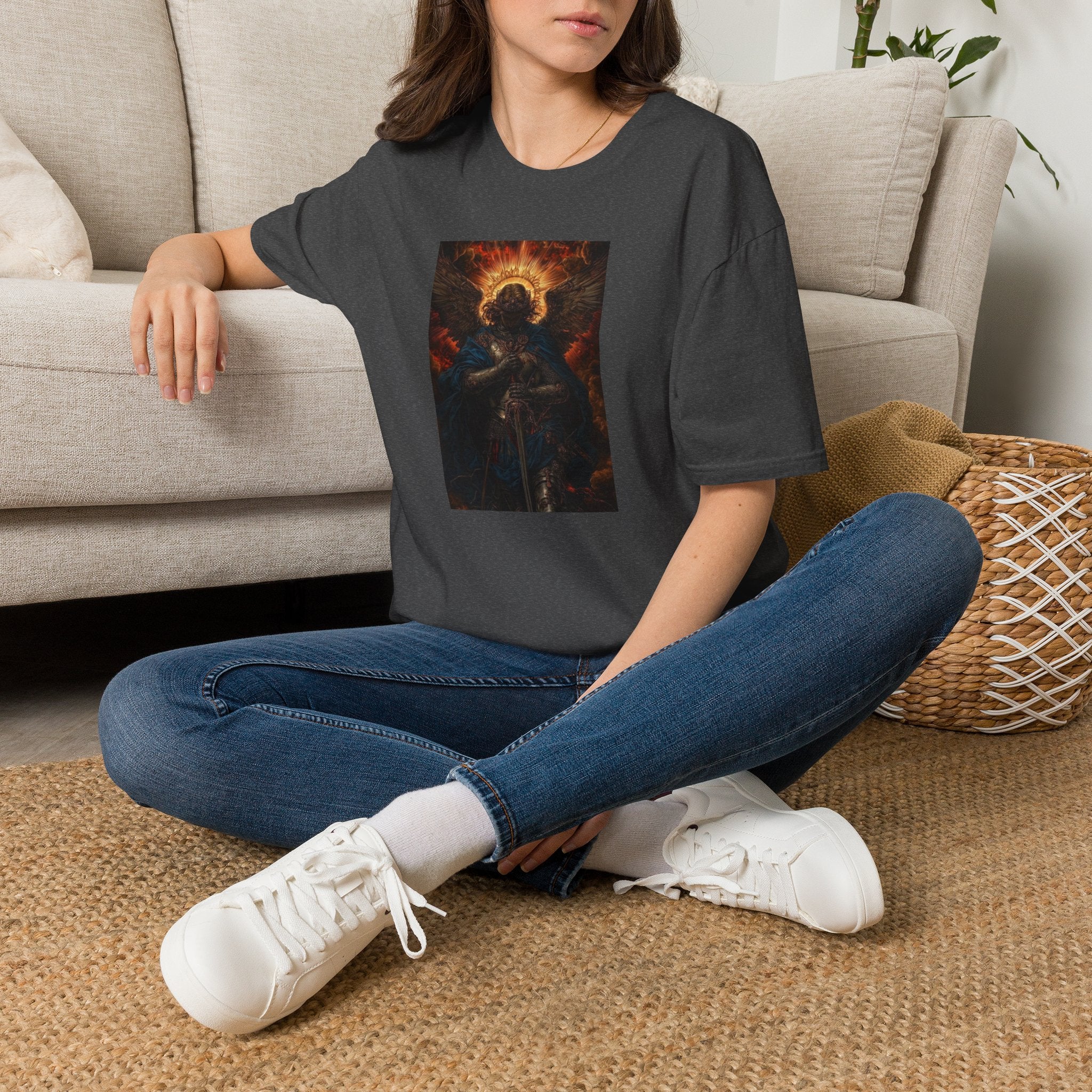 Graphic T-Shirt — Dark Angel Halo  religious Art Tee