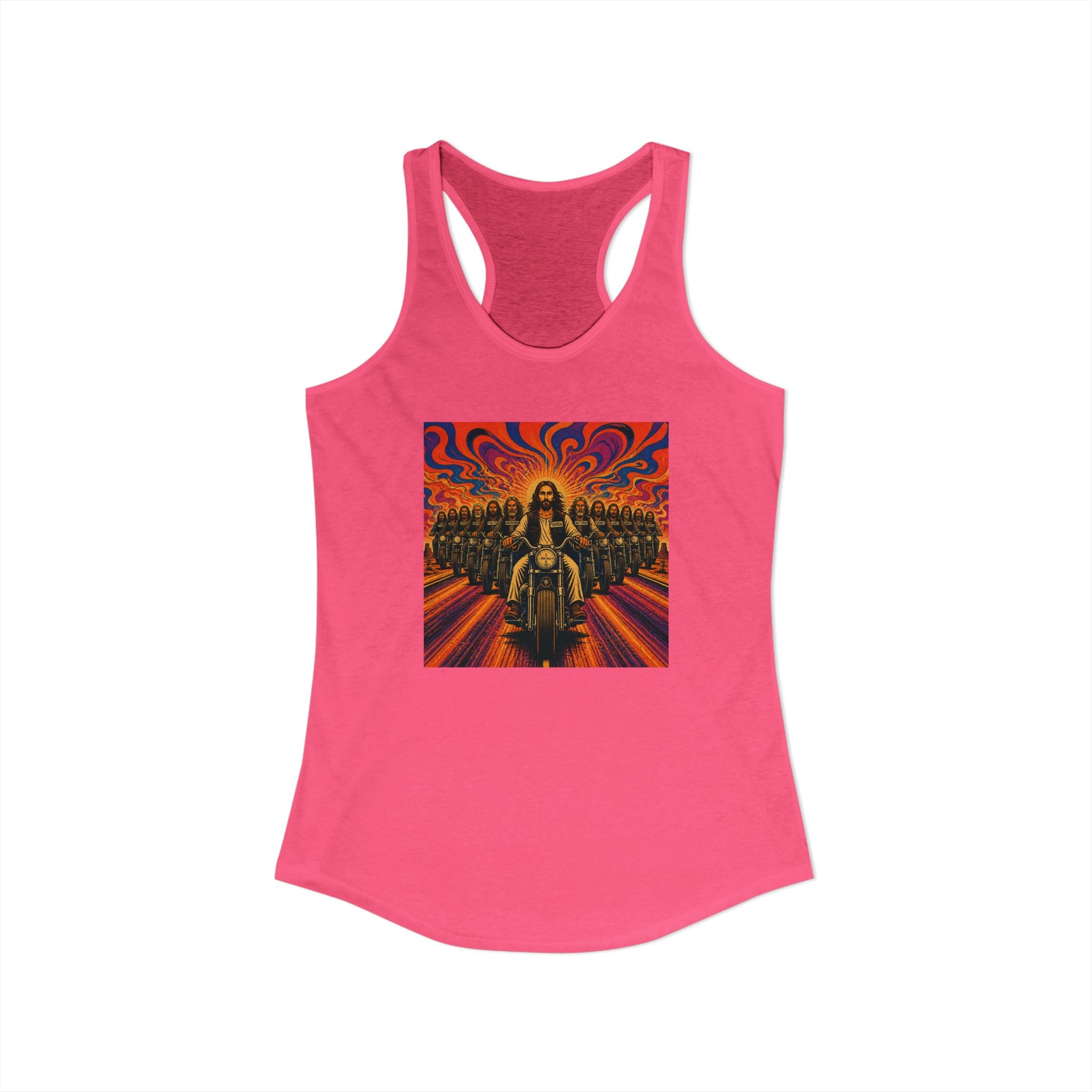 Women's Ideal Racerback Tank-Yashua/Jesus biker