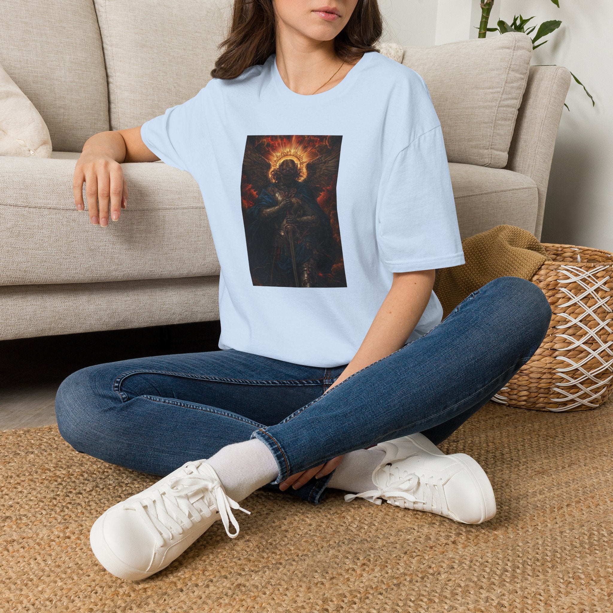 Graphic T-Shirt — Dark Angel Halo  religious Art Tee