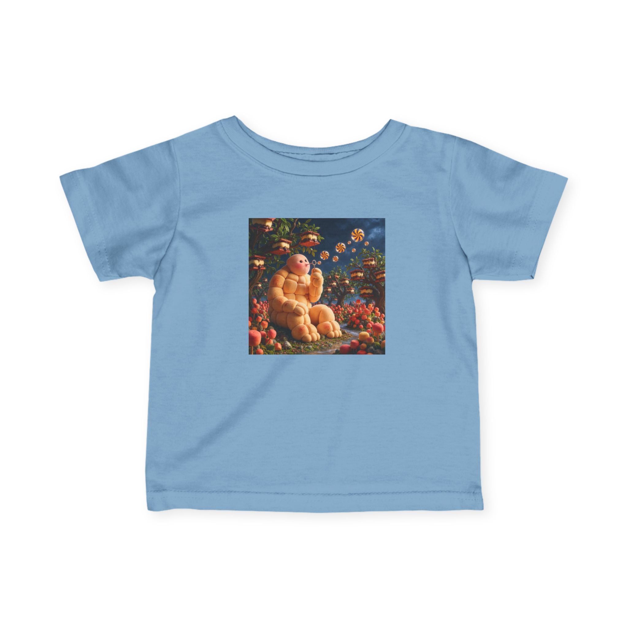 Infant Tee — Cute Chubby Pumpkin Baby in Autumn Harvest Illustration - Fantasy