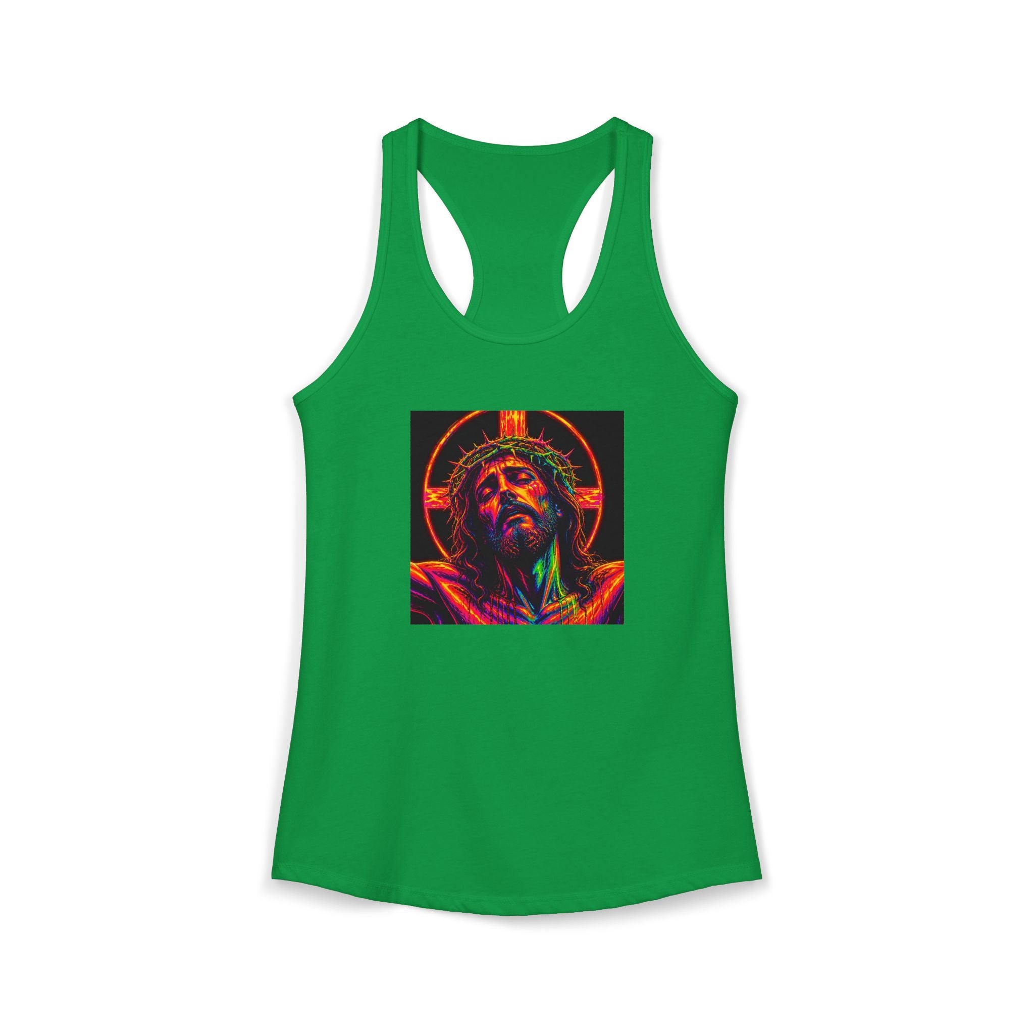Women's Ideal Racerback Tank - Neon Jesus