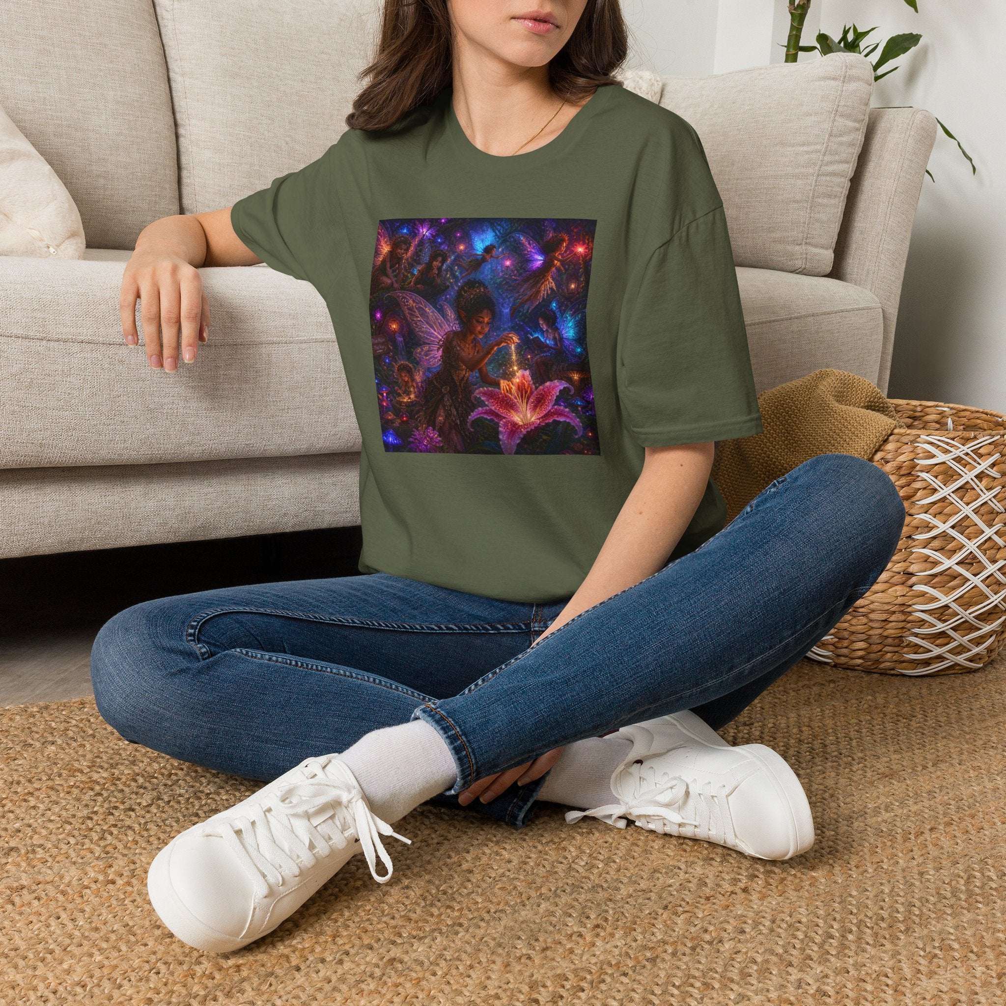 Fairy Garden T-Shirt — Enchanted Nightlight Wings Design