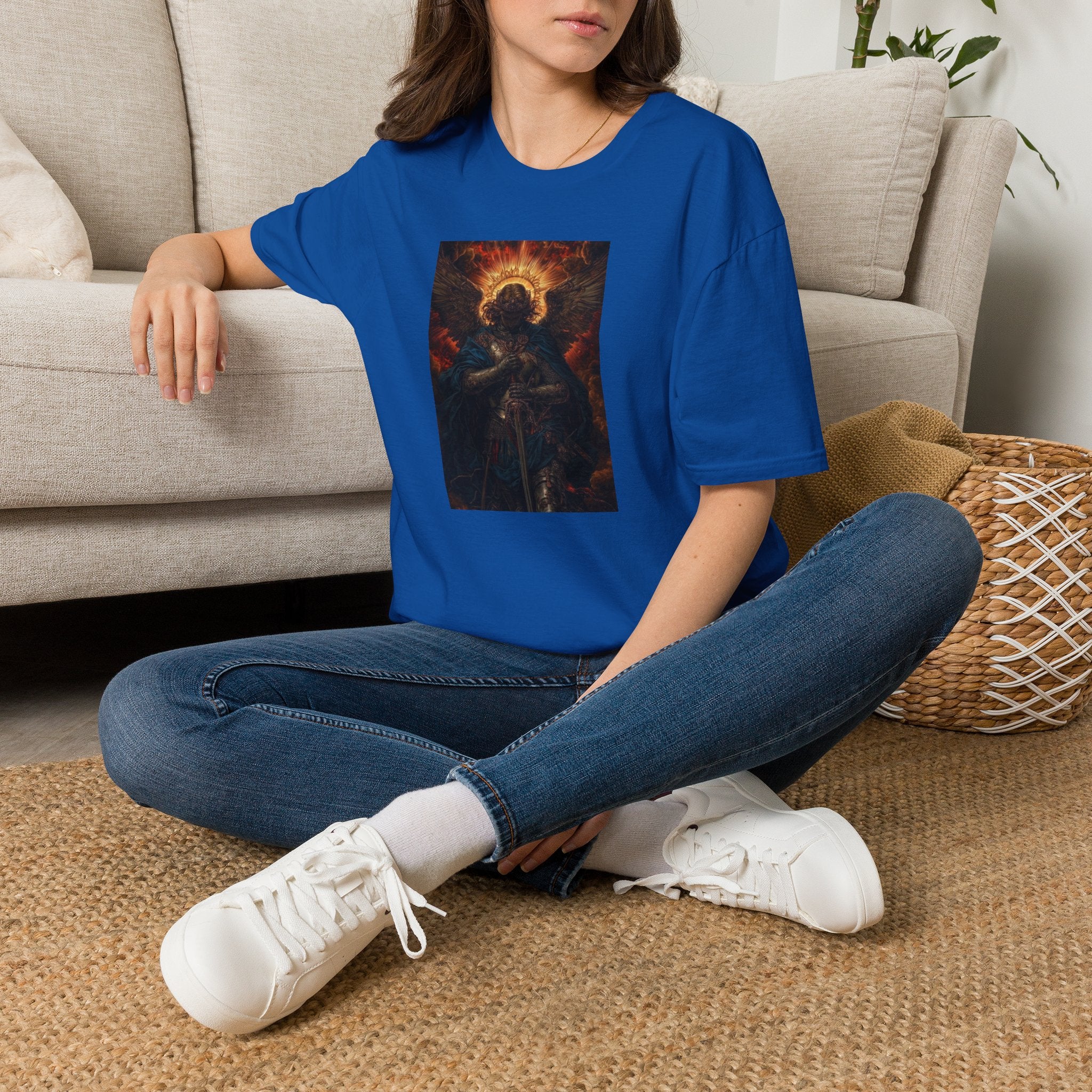 Graphic T-Shirt — Dark Angel Halo  religious Art Tee