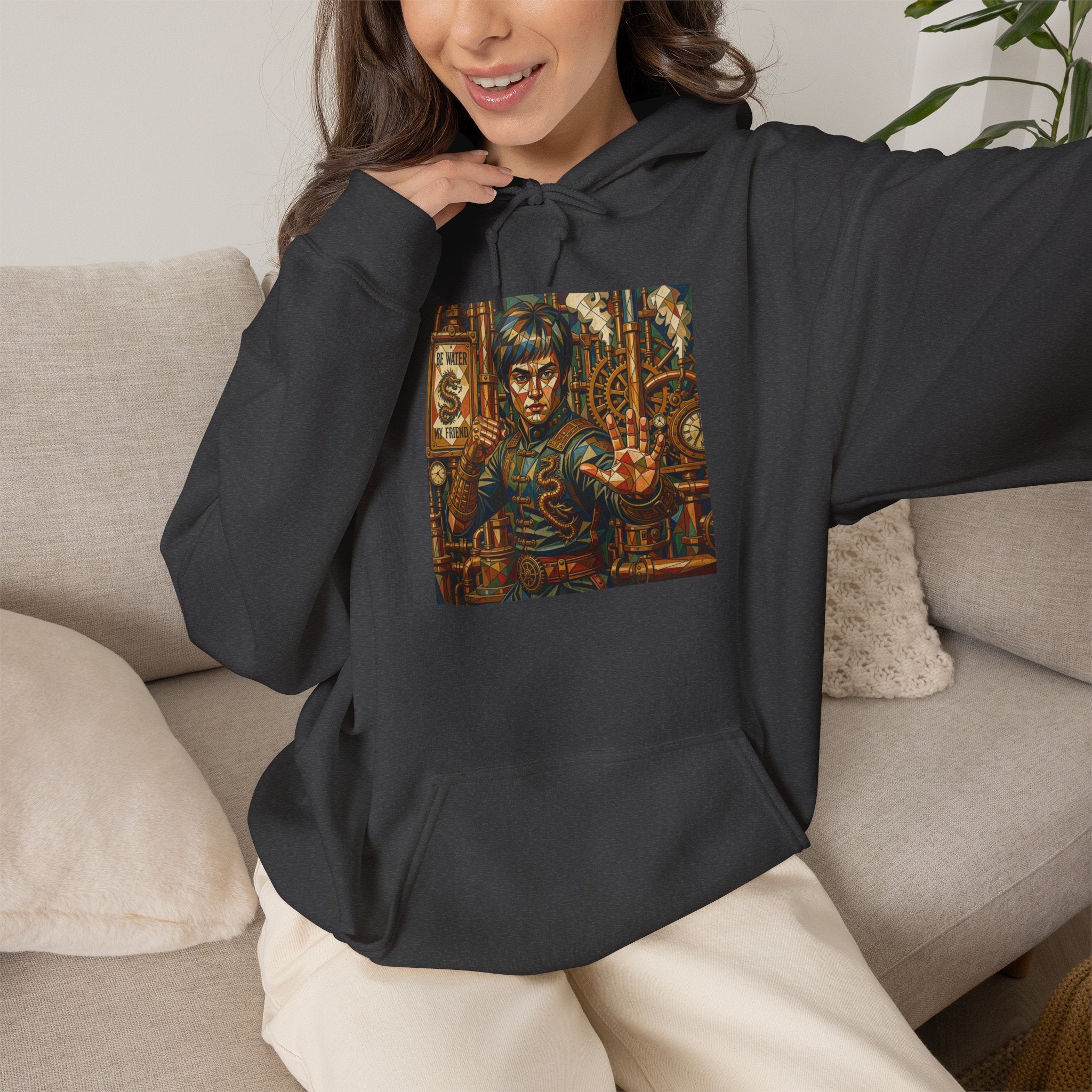 Hoodie —Steampunk Bruce Lee Artwork Hooded Sweatshirt