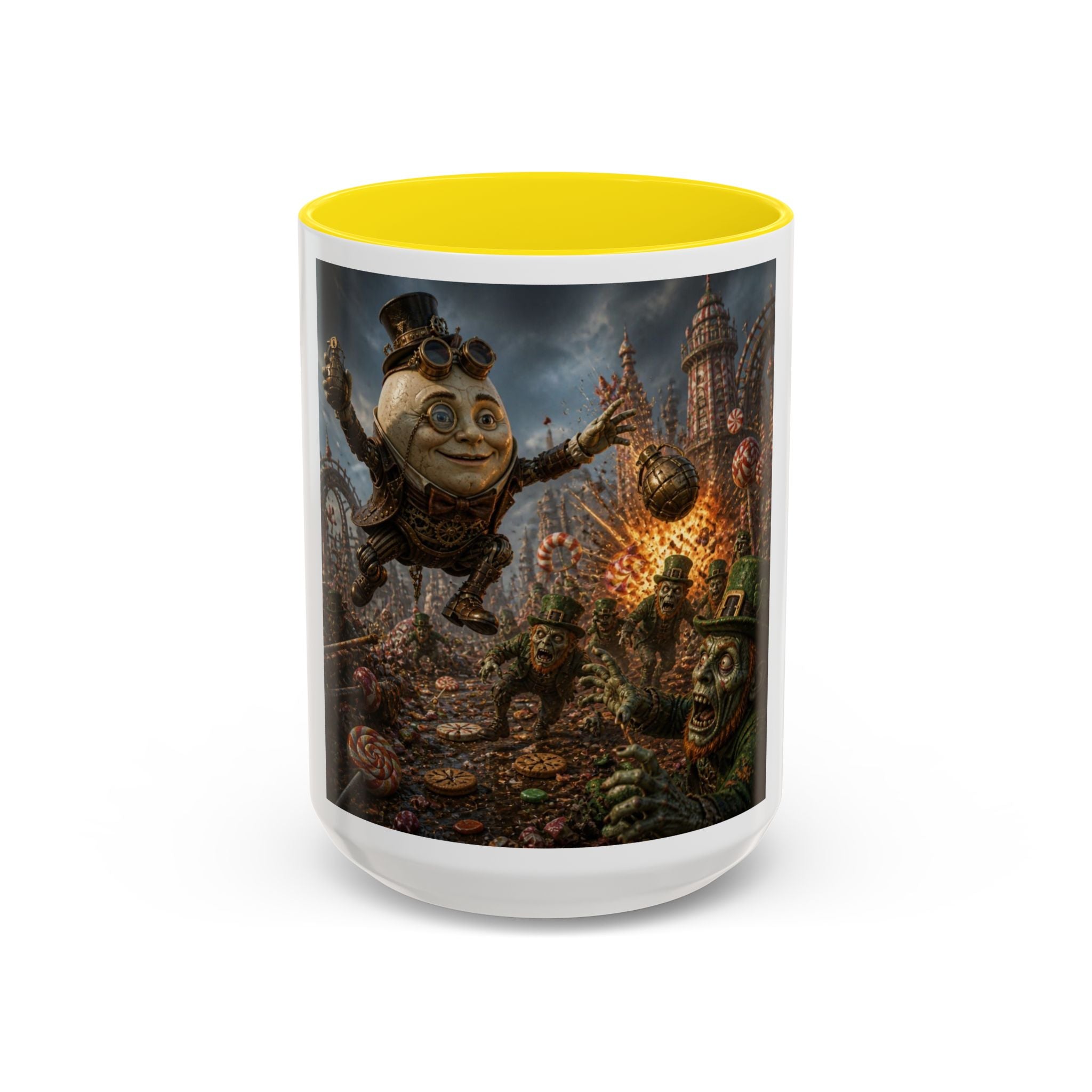 Steampunk Humpty Dumpty Fantasy Coffee Mug — Dark Fantasy Accent Mug (11/15oz)