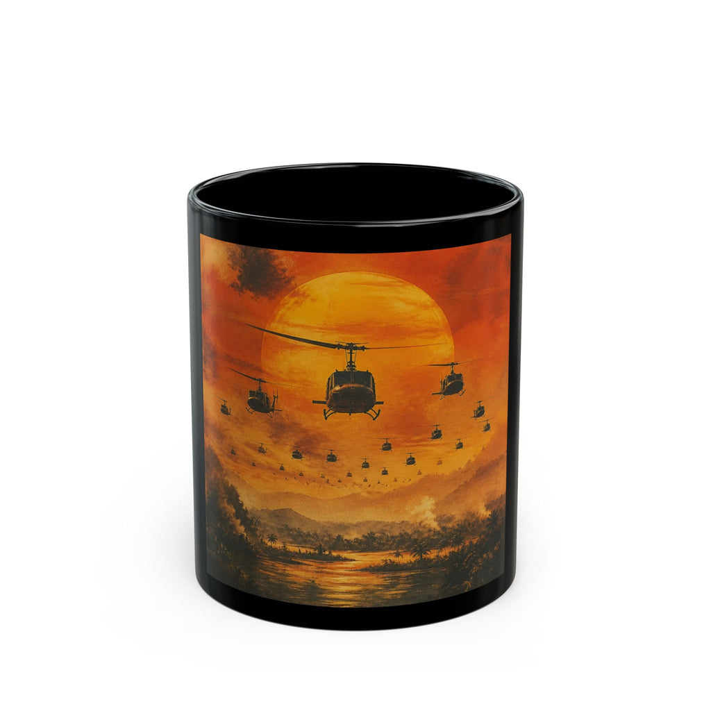 Vietnam War Helicopter Sunset Mug — Military Aviation Coffee Cup