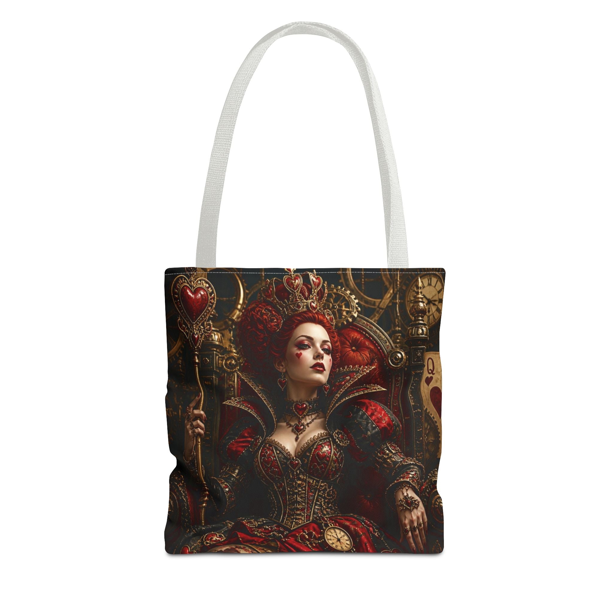 Gothic Queen & Jester All-Over Print Tote Bag — Dark Fantasy  Steampunk Art Tote for Gothic Fashion & Cosplay