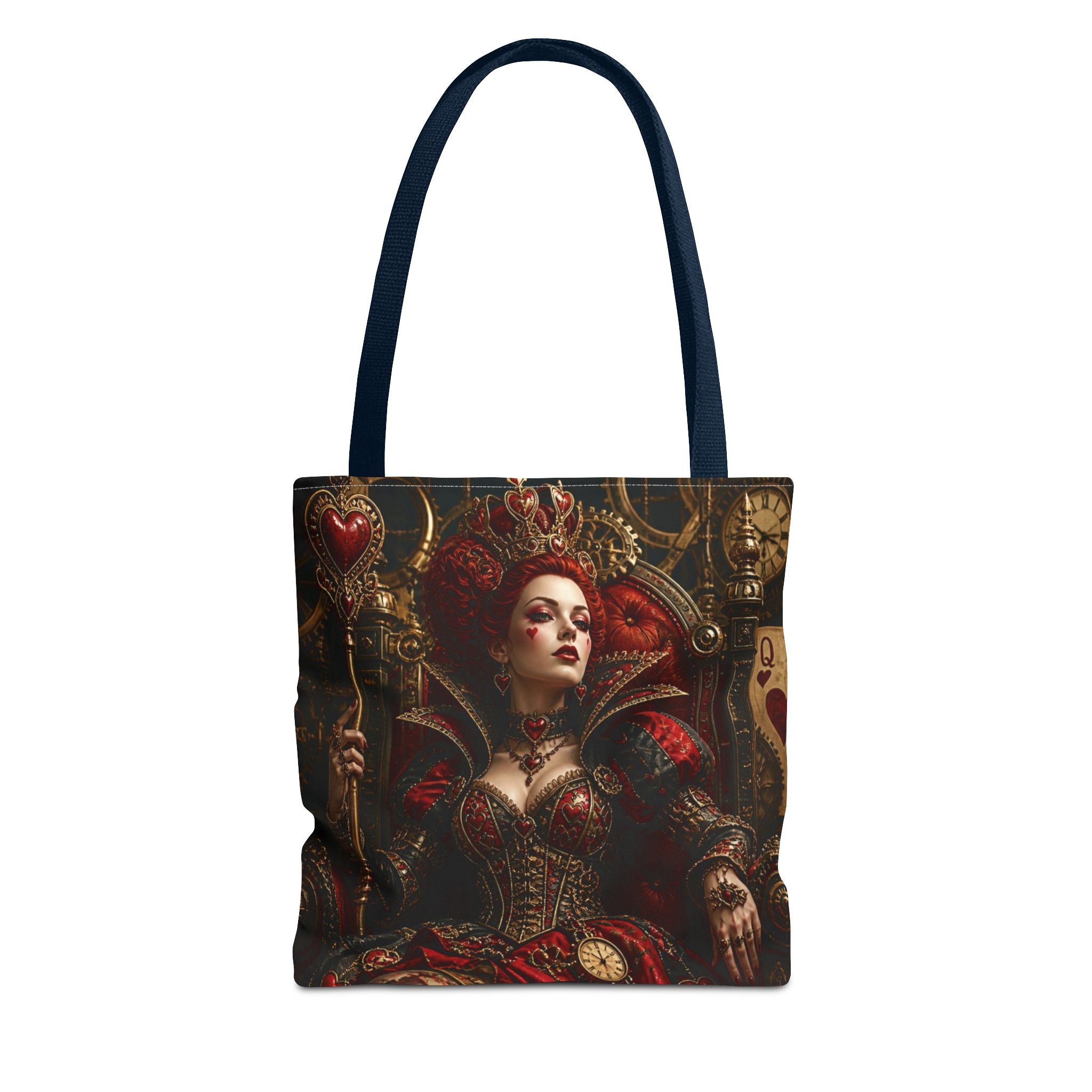 Gothic Queen & Jester All-Over Print Tote Bag — Dark Fantasy  Steampunk Art Tote for Gothic Fashion & Cosplay