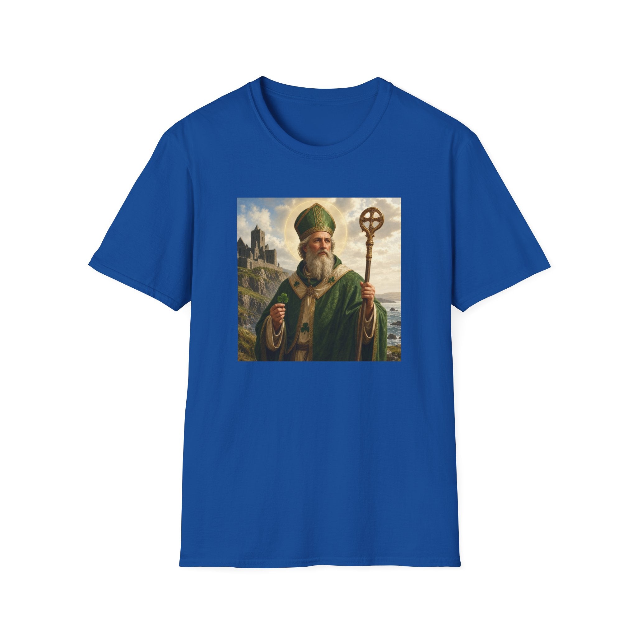 Saint Patrick T‑Shirt — Vintage Celtic Bishop Design