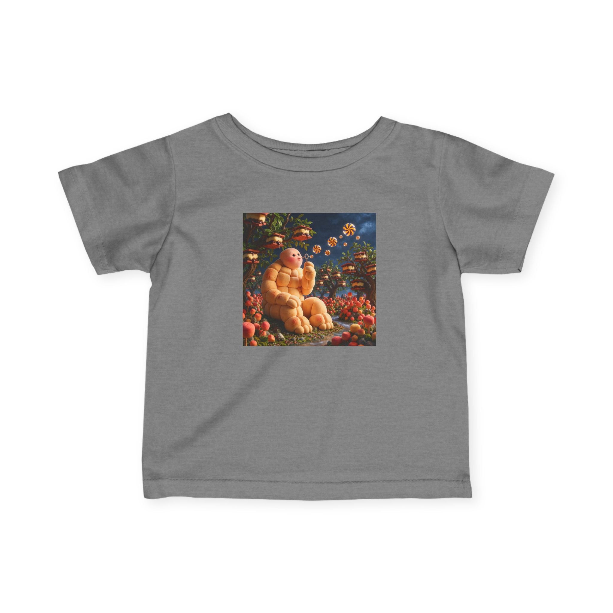 Infant Tee — Cute Chubby Pumpkin Baby in Autumn Harvest Illustration - Fantasy