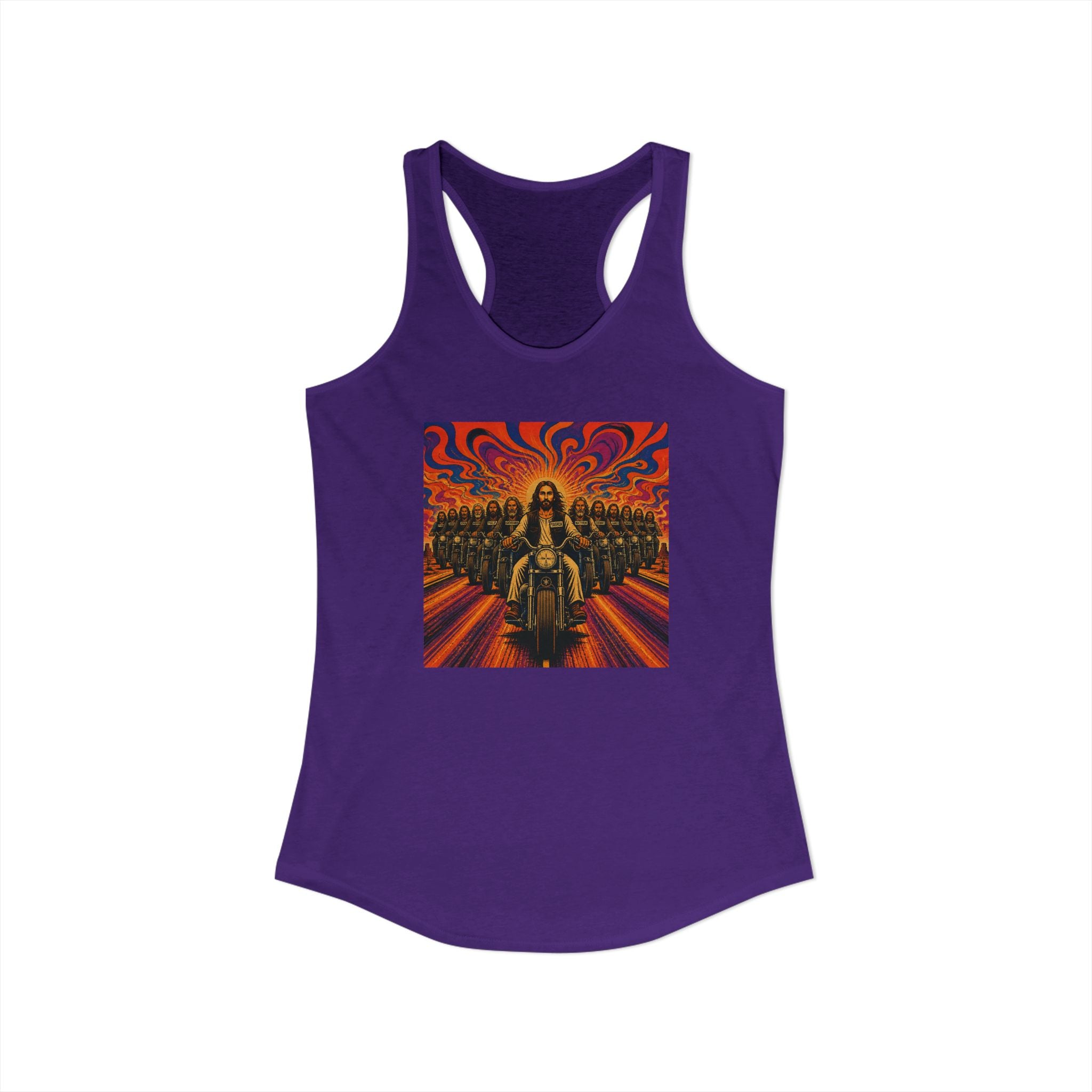 Women's Ideal Racerback Tank-Yashua/Jesus biker