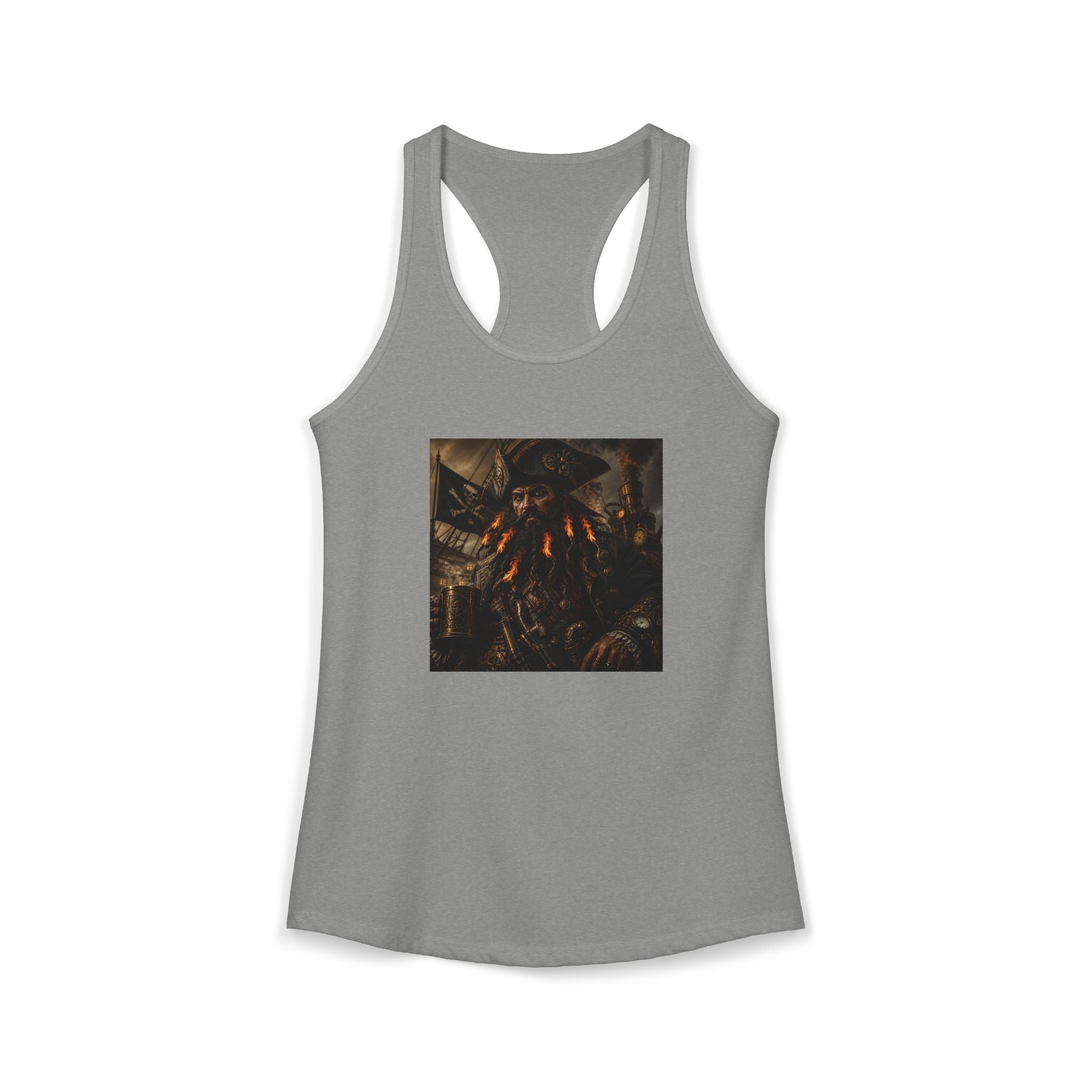 Women's Ideal Racerback Tank -  Steam punk Black Beard-Pirate