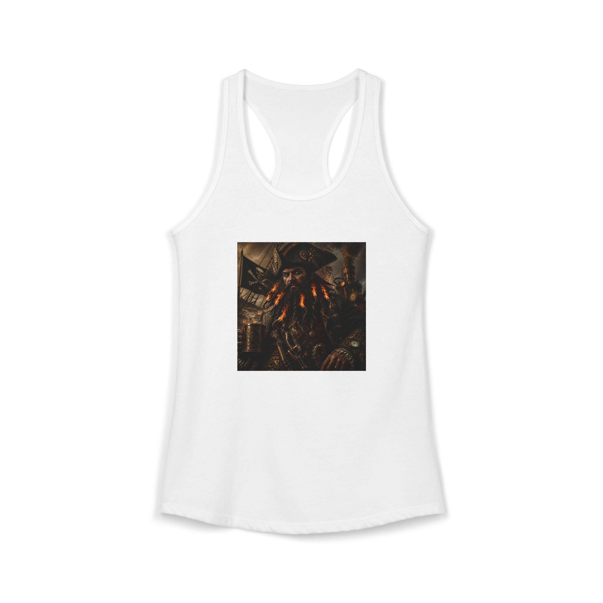 Women's Ideal Racerback Tank -  Steam punk Black Beard-Pirate