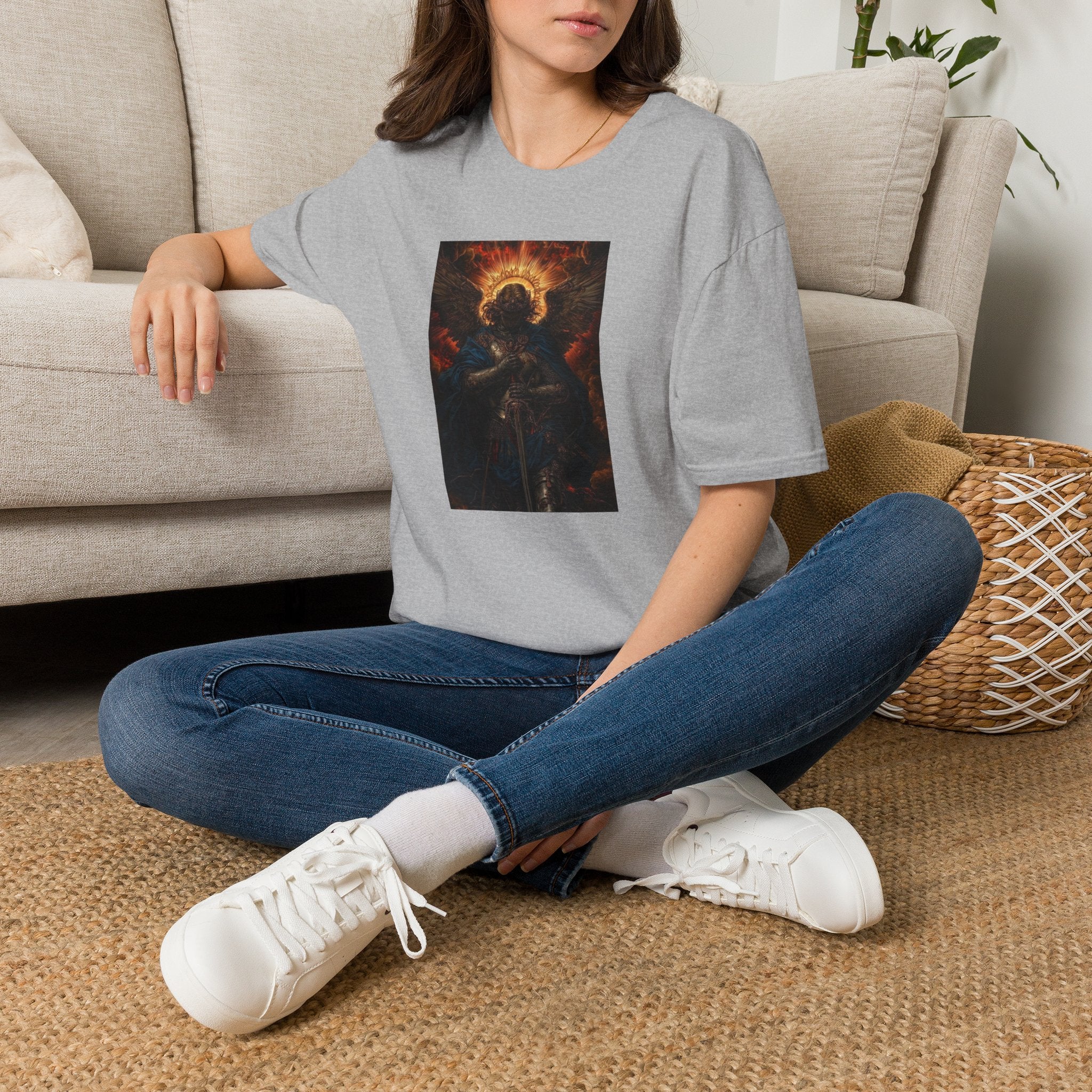 Graphic T-Shirt — Dark Angel Halo  religious Art Tee