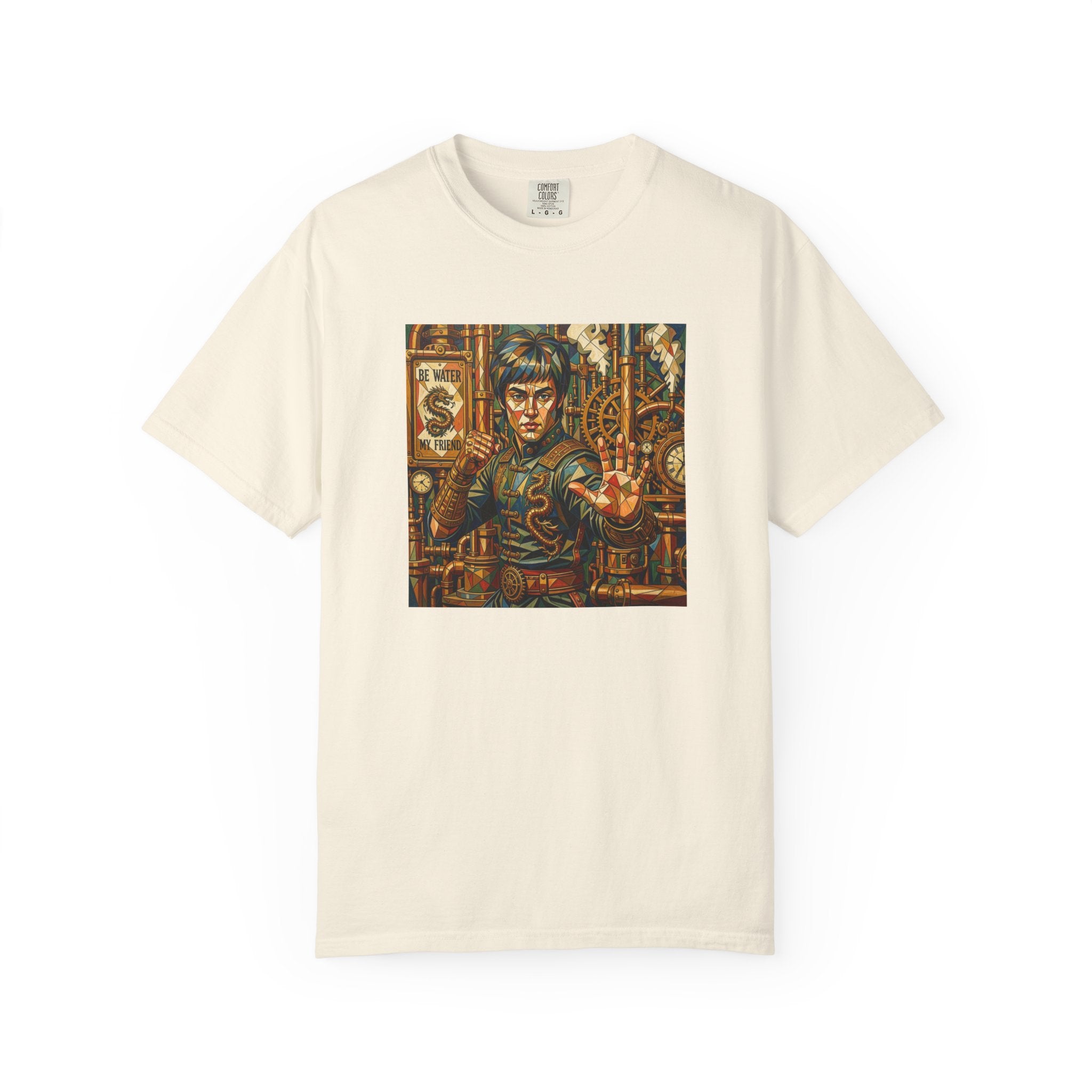 Steampunk Geo-pattern Bruce Lee T-shirt