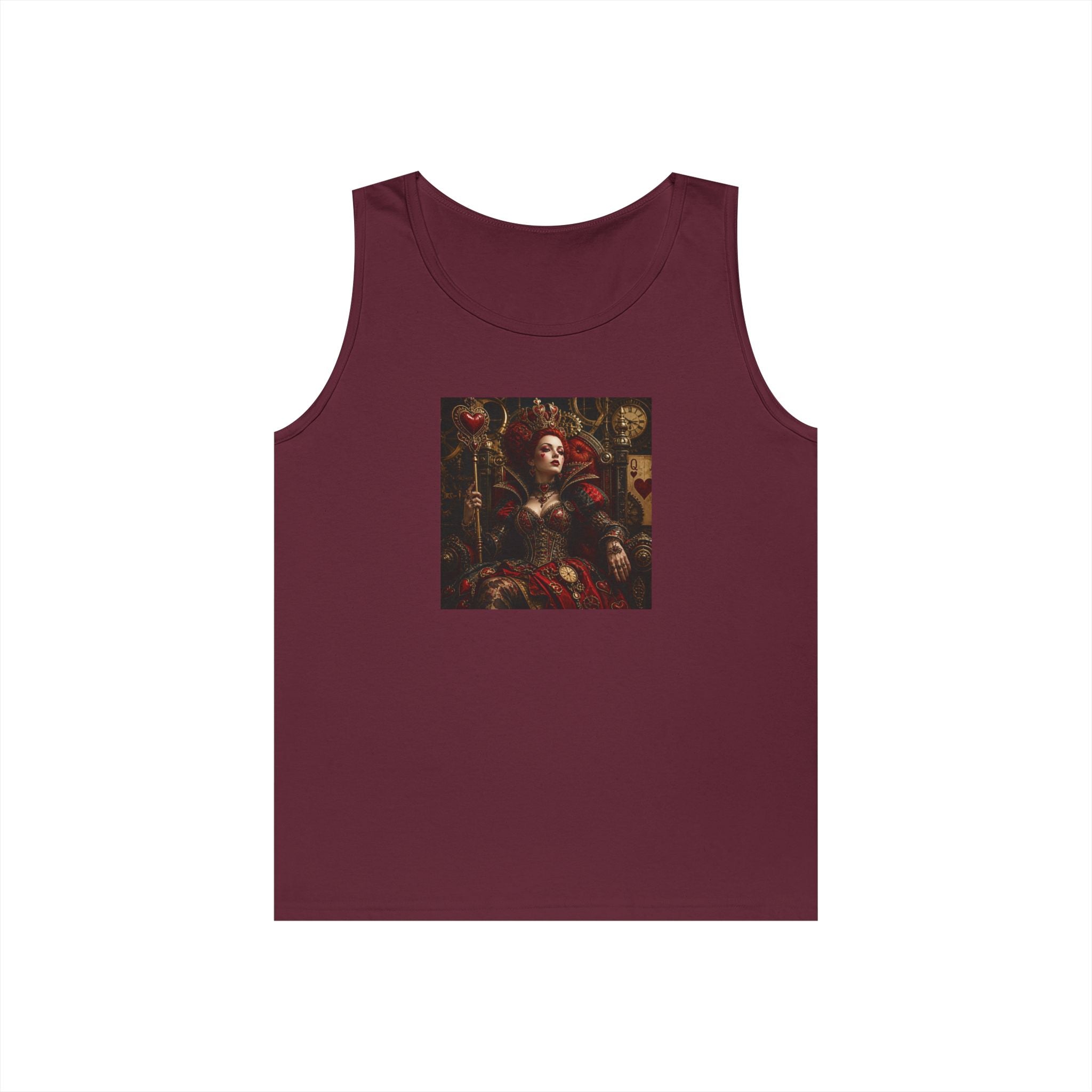 Renaissance Steampunk Art Tank Top — Gothic Queen Portrait Graphic Tank