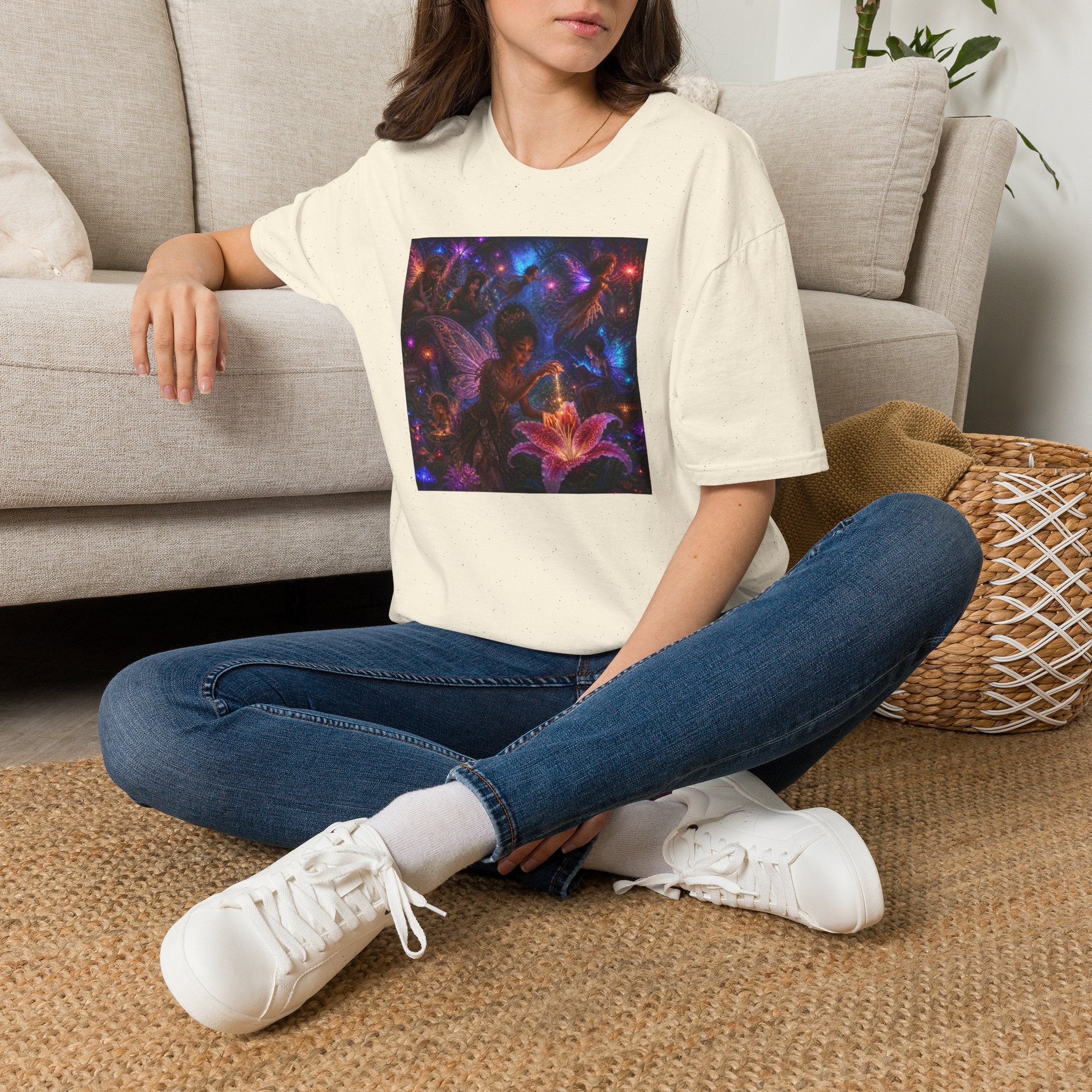 Fairy Garden T-Shirt — Enchanted Nightlight Wings Design
