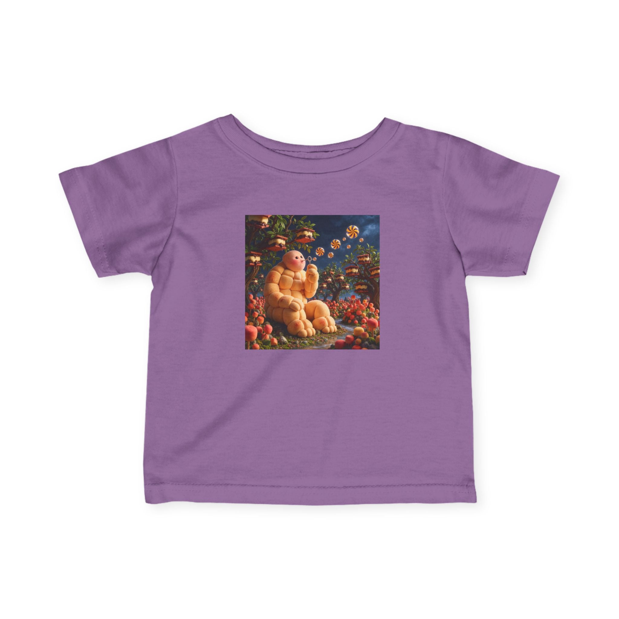 Infant Tee — Cute Chubby Pumpkin Baby in Autumn Harvest Illustration - Fantasy