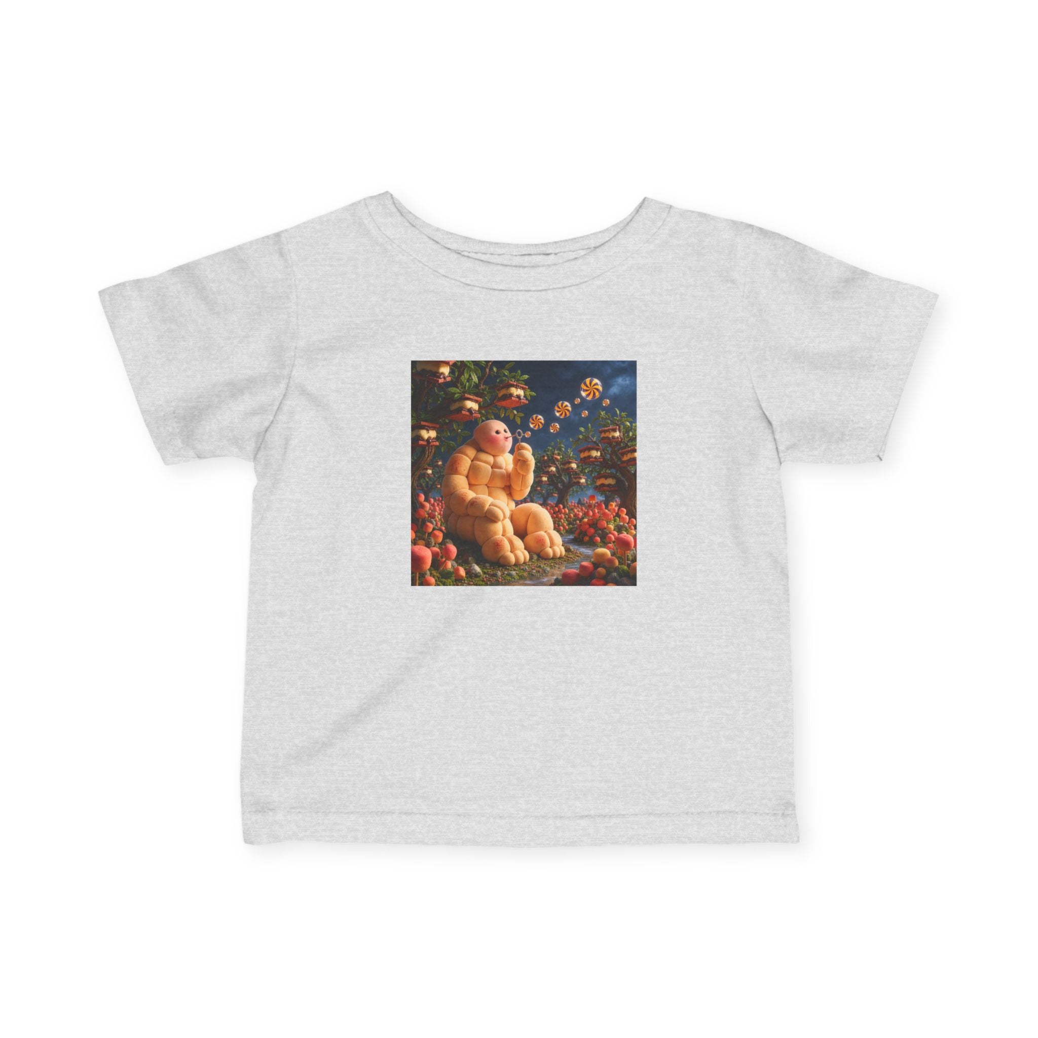 Infant Tee — Cute Chubby Pumpkin Baby in Autumn Harvest Illustration - Fantasy
