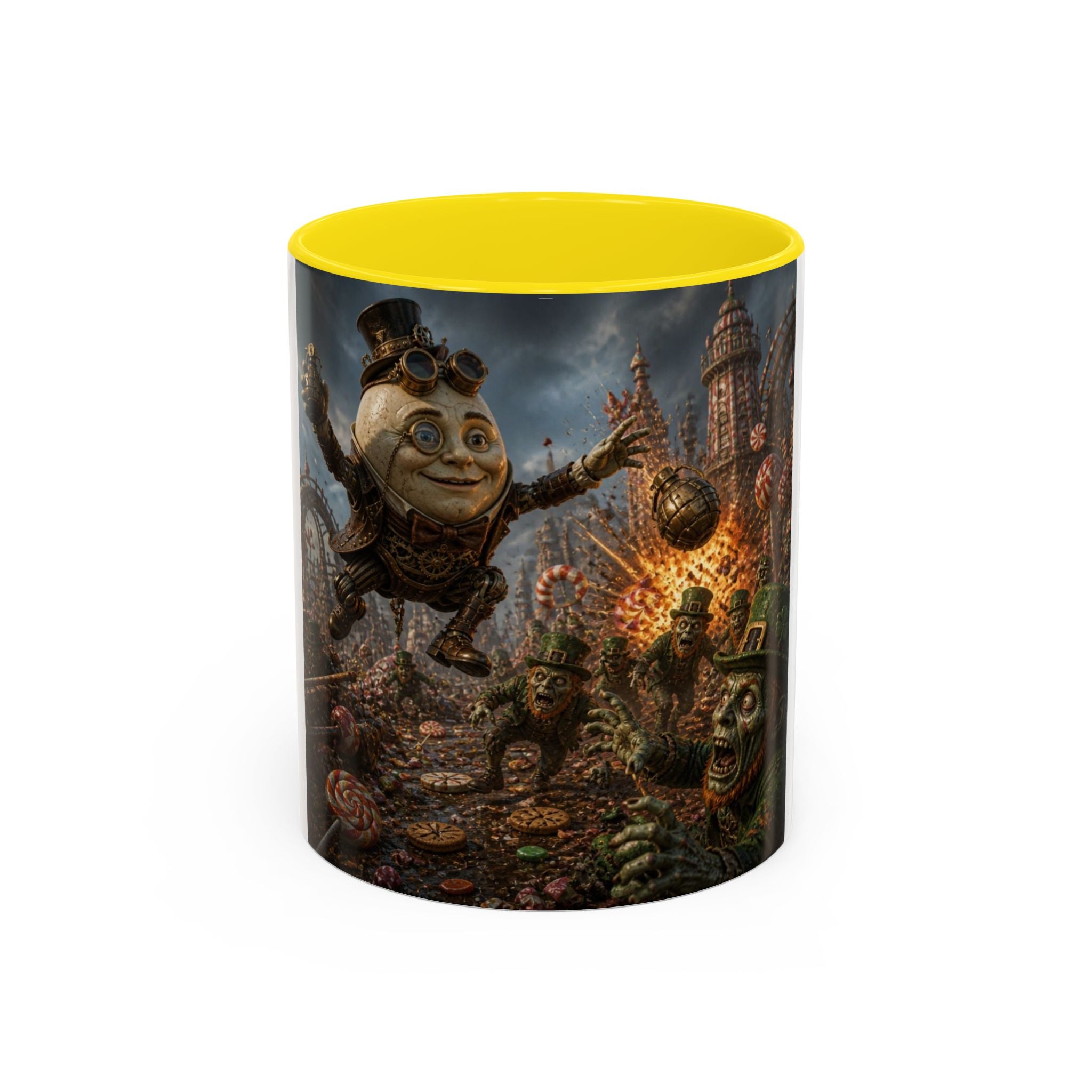 Steampunk Humpty Dumpty Fantasy Coffee Mug — Dark Fantasy Accent Mug (11/15oz)