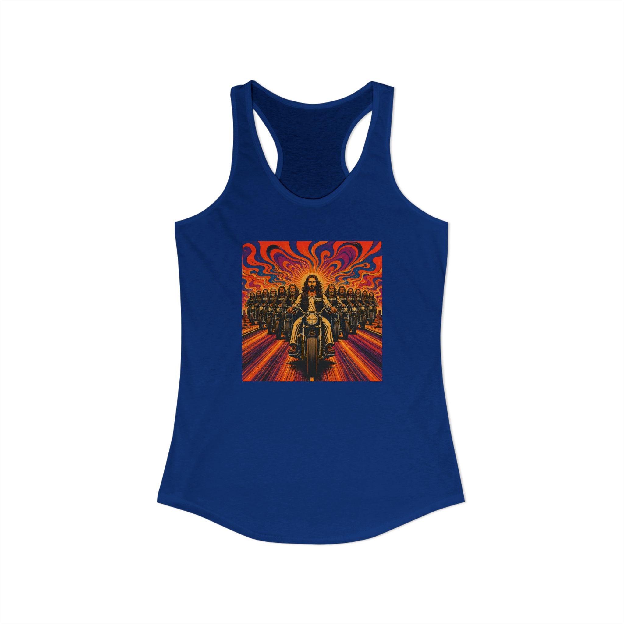 Women's Ideal Racerback Tank-Yashua/Jesus biker