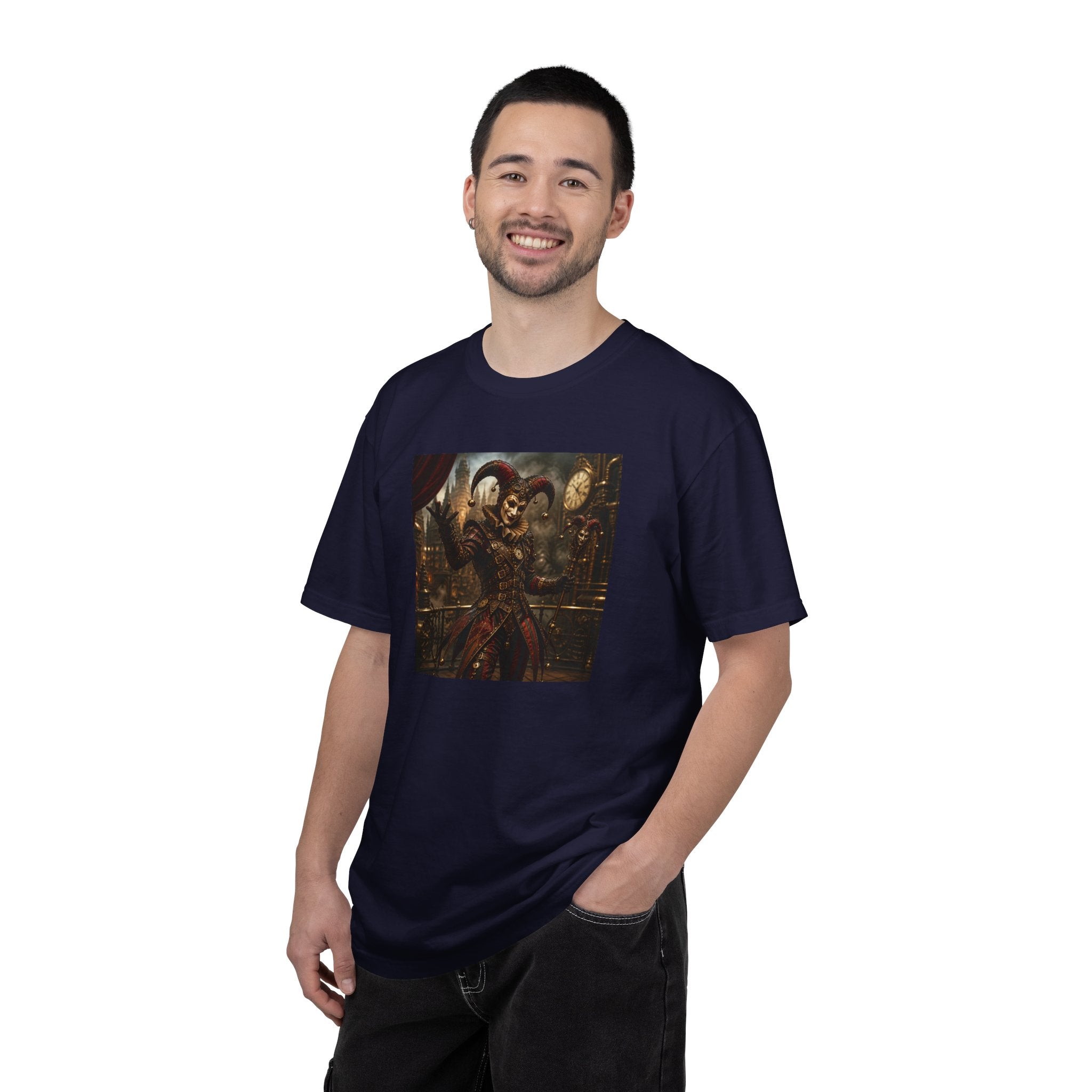 Steampunk Dark Carnival Jester Illustration Graphic T-Shirt