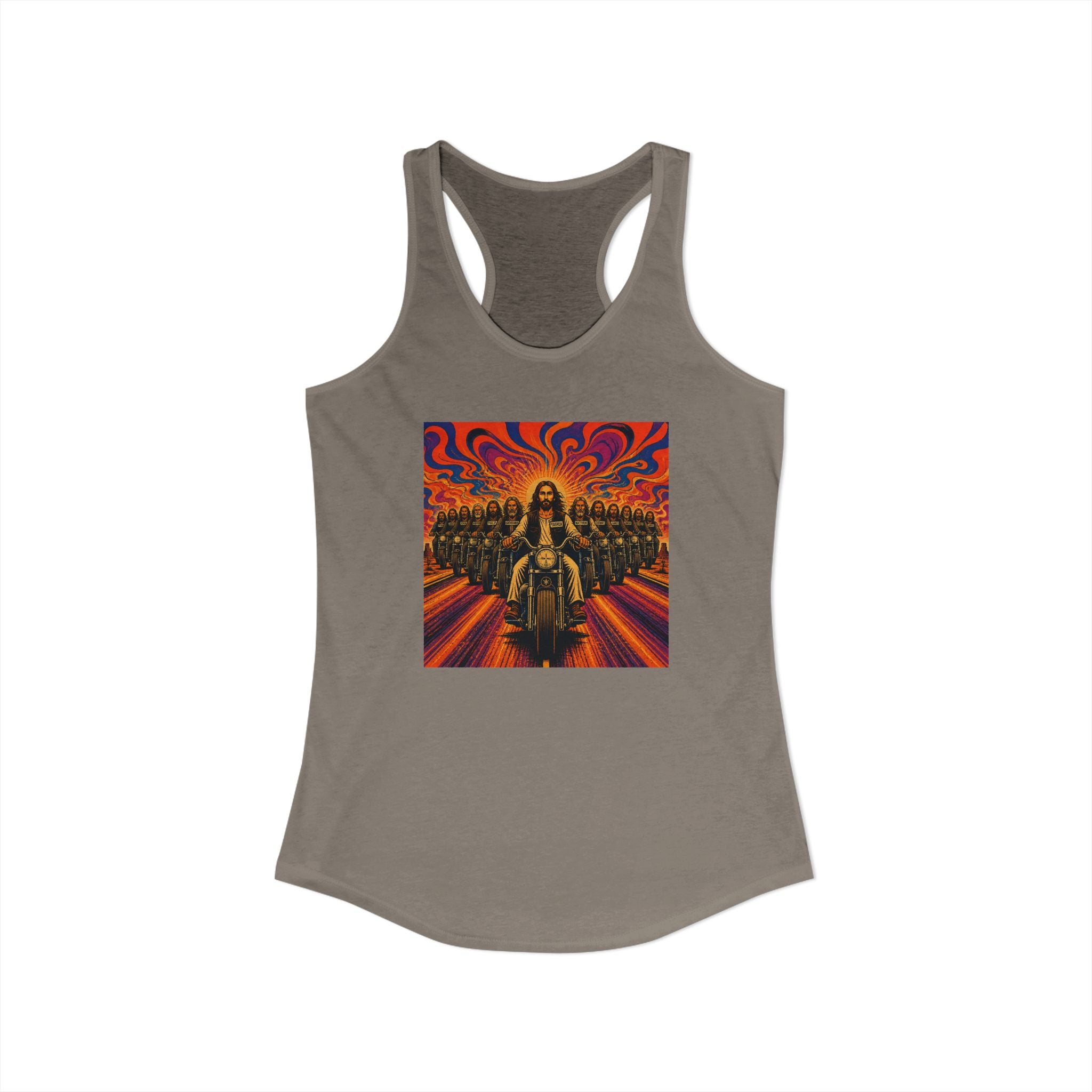 Women's Ideal Racerback Tank-Yashua/Jesus biker