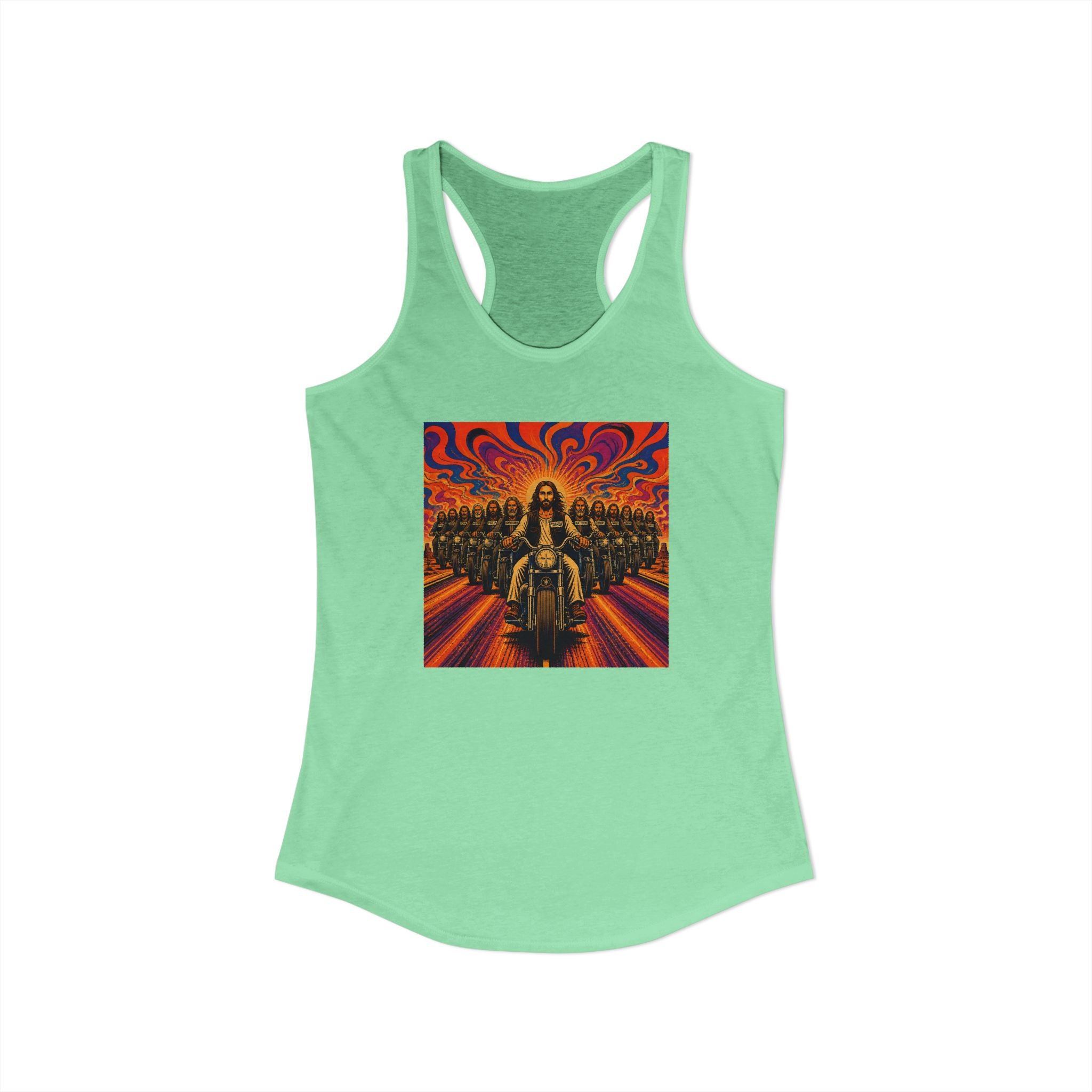 Women's Ideal Racerback Tank-Yashua/Jesus biker